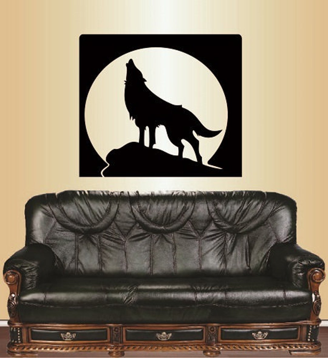 In-style Decals Wall Vinyl Decal Home Decor Art Sticker Howling Wolf ...