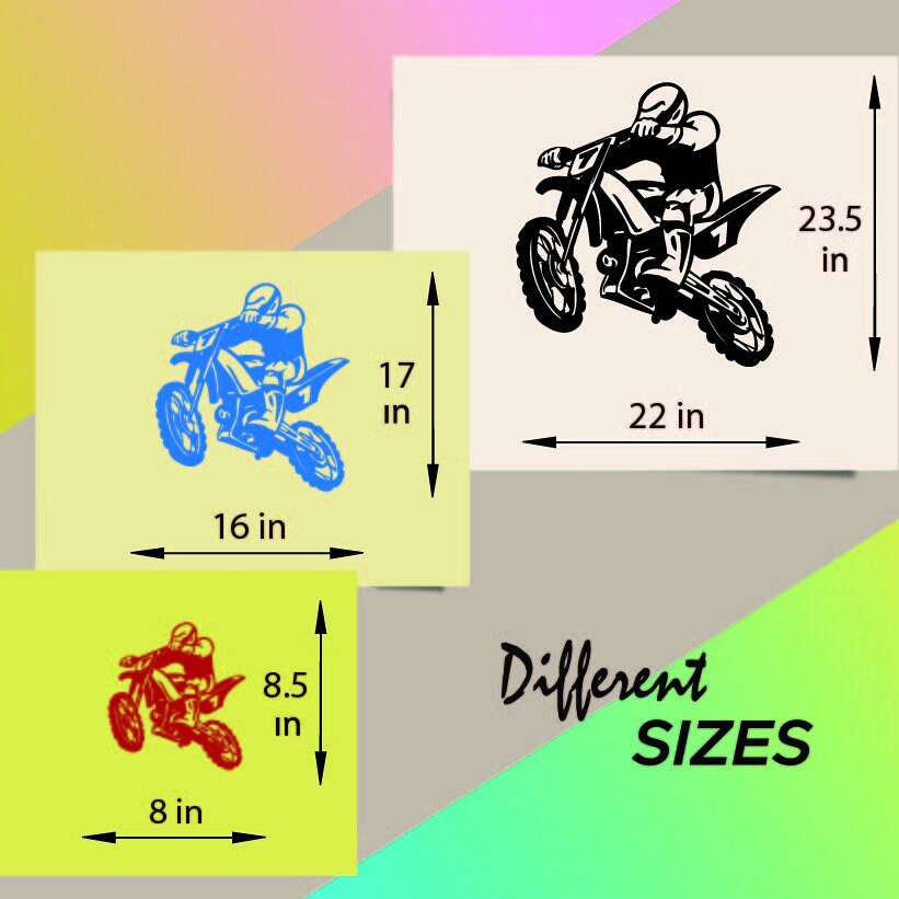 In-style Decals Wall Vinyl Decal Home Decor Art Sticker Dirt Bike in ...
