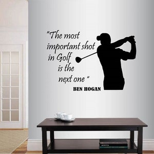 In-Style Decals Wall Vinyl Decal Home Decor Art Sticker Most Important Shot in Golf Quote Phrase Golf Player Boy Man Golfing Sportsman 330