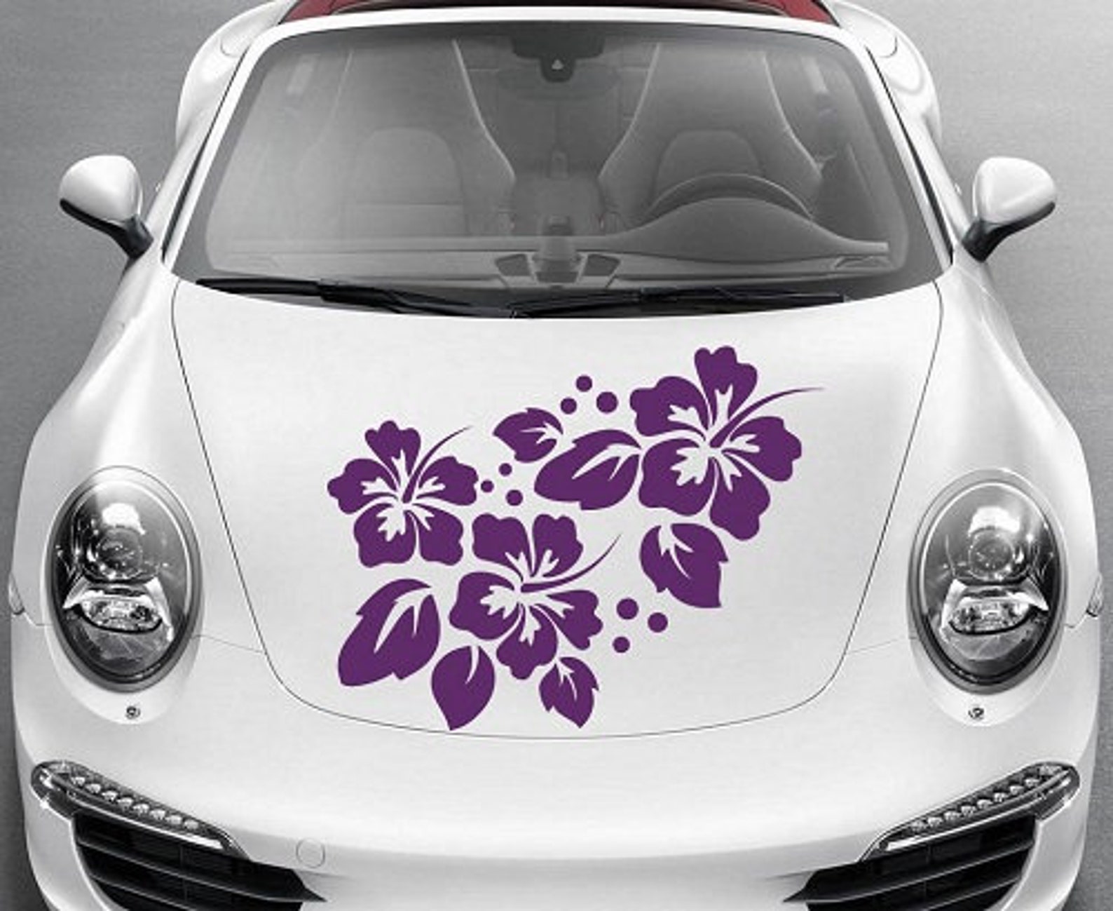 In-style Decals Vehicle Auto Car Décor Vinyl Decal Art Sticker Flowers ...