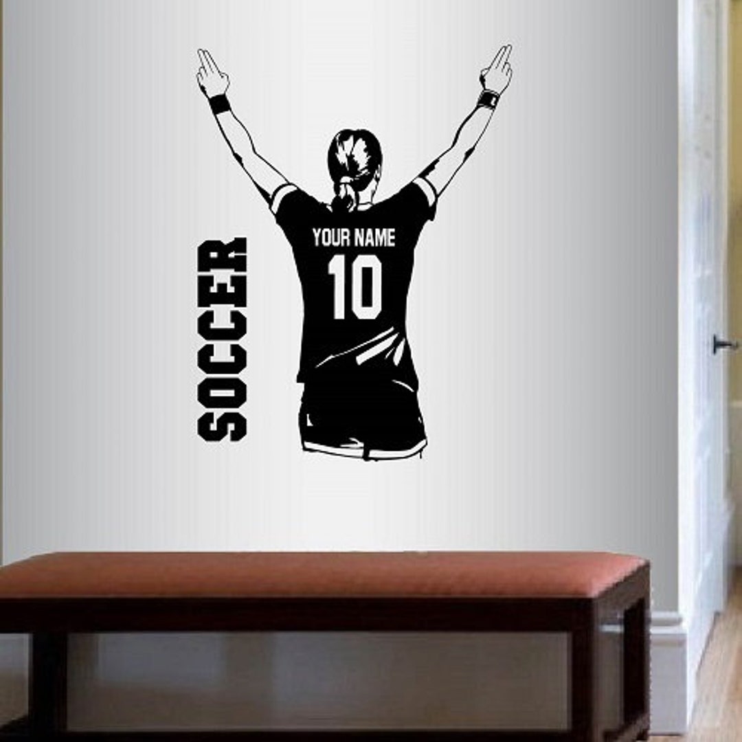 In-style Decals Wall Vinyl Decal Home Decor Art Sticker Soccer Custom ...