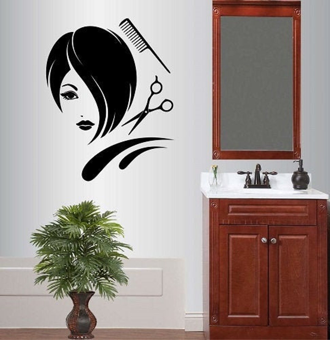 In-style Decals Wall Vinyl Decal Home Decor Art Sticker Hair Salon Girl ...