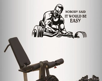 Naklejki w stylu In-Style Naklejka winylowa na ścianę Wystrój domu Naklejka artystyczna Motywacyjny cytat Kulturystyka Muskularny mężczyzna Siłownia Fitness Zdejmowany projekt 276