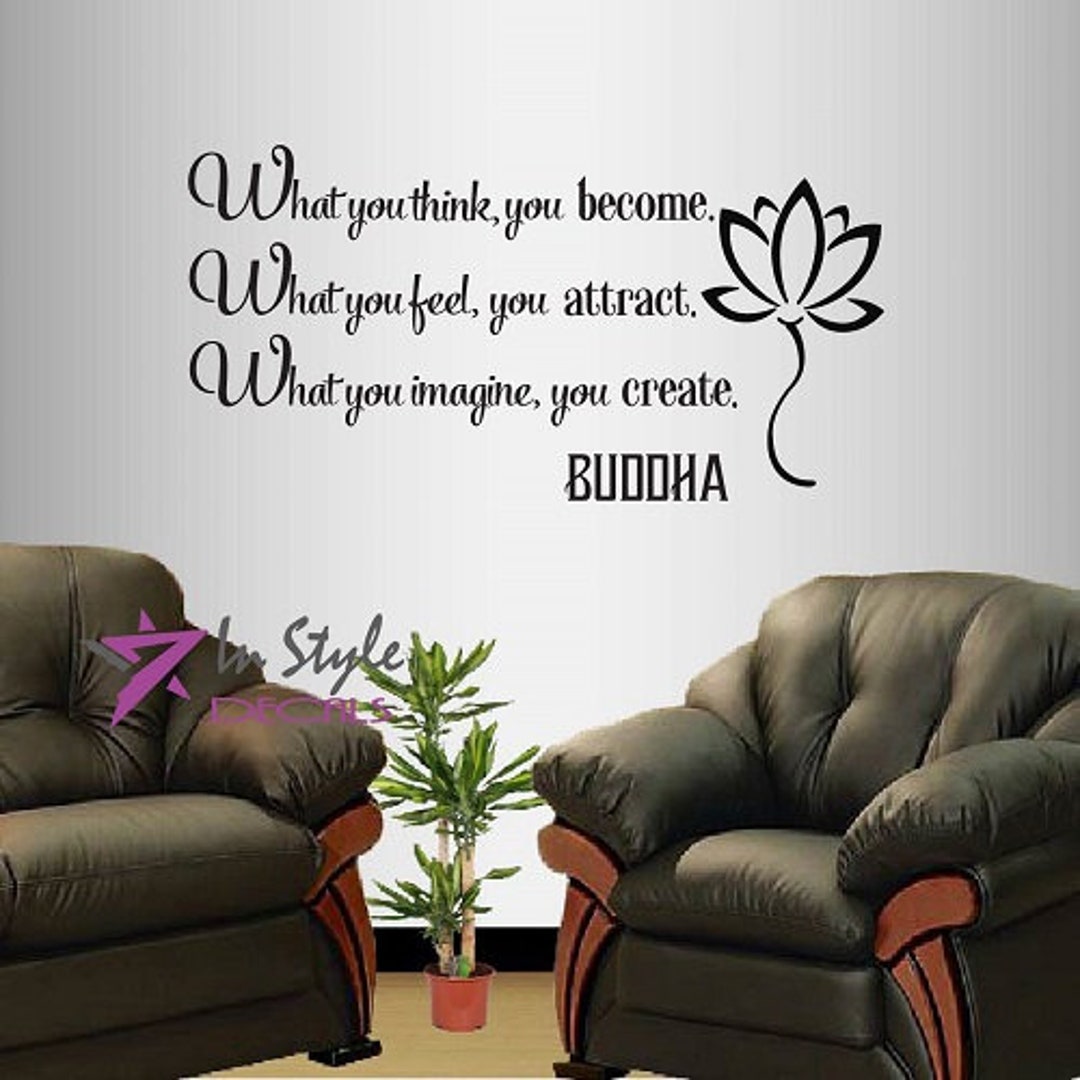 In-style Decals Wall Vinyl Decal Home Decor Art Sticker Buddha Quote ...