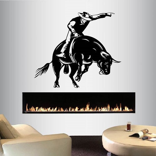 Cool Rodeo Decals In-style Decals Wall Vinyl Decal Home Decor Art Sticker Rodeo Cowboy ...