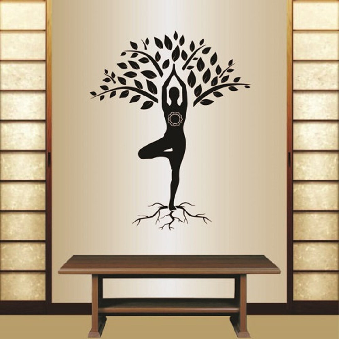 In-style Decals Wall Vinyl Decal Home Decor Art Sticker Yoga Tree Pose ...