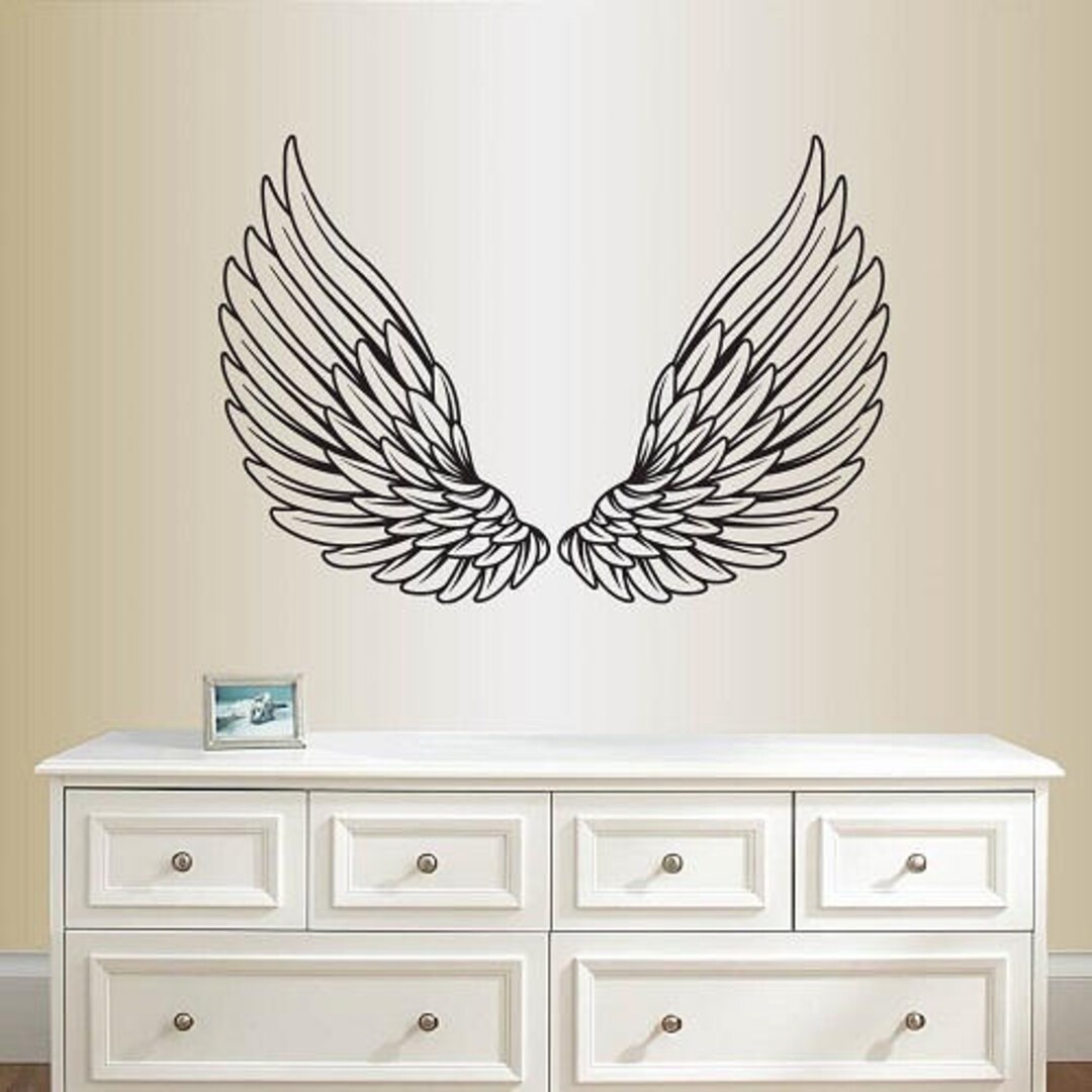In-style Decals Wall Vinyl Decal Home Decor Art Sticker Angel Wings or ...
