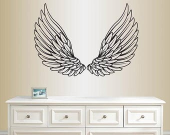 Angels Woman Man Sky Wings God Girl Guy Room Wall Sticker Vinyl Decor NN535 Angels Woman Man Sky Wings God Girl Guy Room Wall Sticker Vinyl Decor NN535