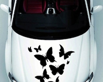 In-Style Decals Vehicle Auto Car Décor Vinyl Decal Art Sticker Cute Beautiful Butterflies Removable Stylish Design for Hod 1226
