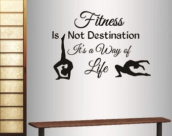 In-Style Decals Wall Vinyl Decal Home Decor Art Sticker Fitness It's a Way Of Life Phrase Motivational Quote Girls Workout Gym Design 212