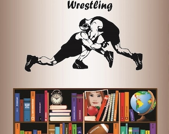 In-Style Decals Wall Vinyl Decal Home Decor Art Sticker Wrestling Match Wrestlers Sports Boys Room Removable Stylish Mural Unique Design 982