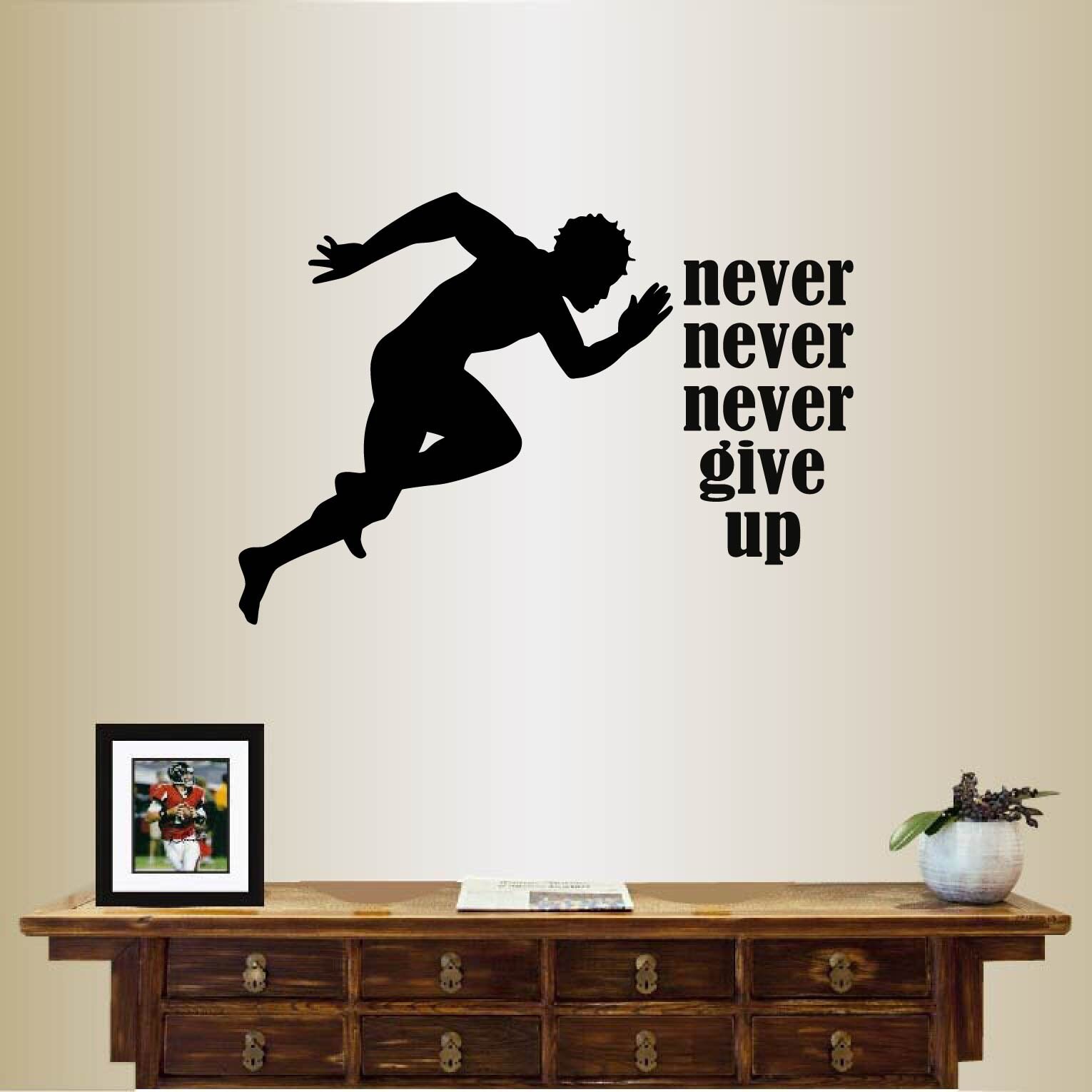In-style Decals Wall Vinyl Decal Home Decor Art Sticker Never Never ...