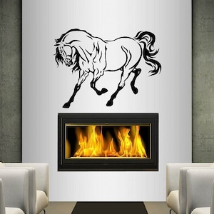 In-Style Decals Wall Vinyl Decal Home Decor Art Sticker Beautiful Horse Stallion Mustang Animal Room Removable Stylish Design 131