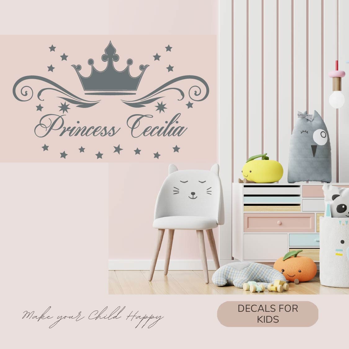 In-style Decals Wall Vinyl Decal Home Decor Art Sticker Princess Crown ...