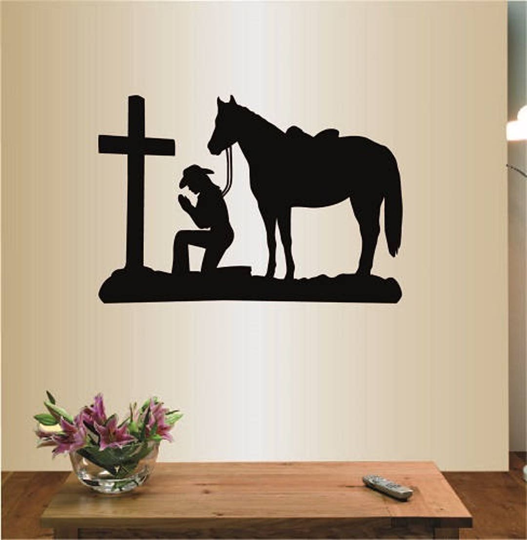 In-style Decals Wall Vinyl Decal Home Decor Art Sticker Cowgirl Praying ...