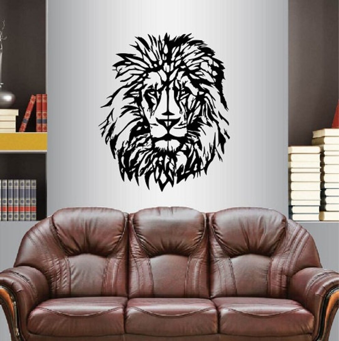 In-style Decals Wall Vinyl Decal Home Decor Art Sticker Lion Head Wild ...