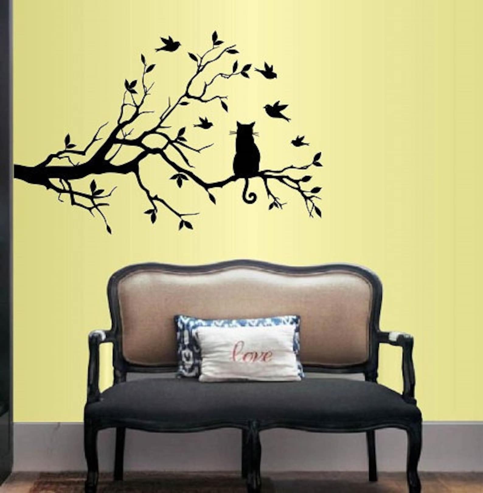 In-style Decals Wall Vinyl Decal Home Decor Art Sticker Cat Sitting on ...