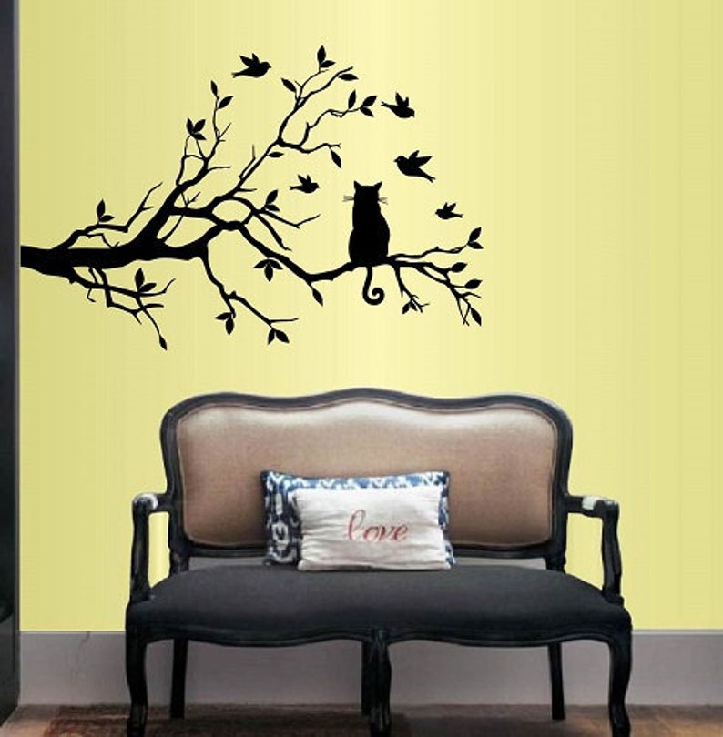 In-style Decals Wall Vinyl Decal Home Decor Art Sticker Cat Sitting on ...