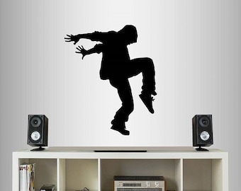 In-Style Decals Wand Vinyl Aufkleber Home Decor Art Sticker Breakdance Hip Hop Dance Jumping Guy Teen Boy Room Removable Wandbild Design 66