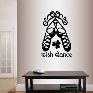 In-Style Decals Wall Vinyl Decal Art Sticker Irish Dance Words Sign Shoes Ireland Dublin Celtic Step Dance Studio Removable Design 1378