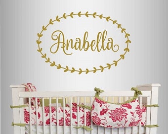 In-Style Decals Wall Vinyl Decal Home Decor Art Sticker Cute Custom Name Girl Baby Kids Nursery Play Room Removable Mural Design 2578