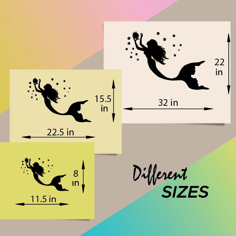In-style Decals Wall Vinyl Decal Home Decor Art Sticker Mermaid With ...