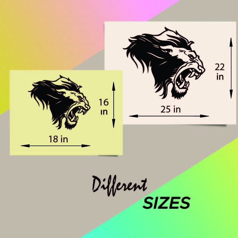 Pegatina Decorativa Estilo León Para Camión - 15 Cm, Vinilo Impermeable, Para Personalizar Vehículos O Superficies