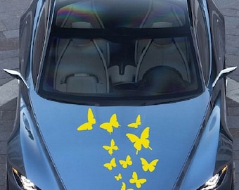 In-Style Decals Vehicle Auto Car Décor Vinyl Decal Art Sticker Cute Beautiful Butterflies Removable Stylish Design for Hod 1035