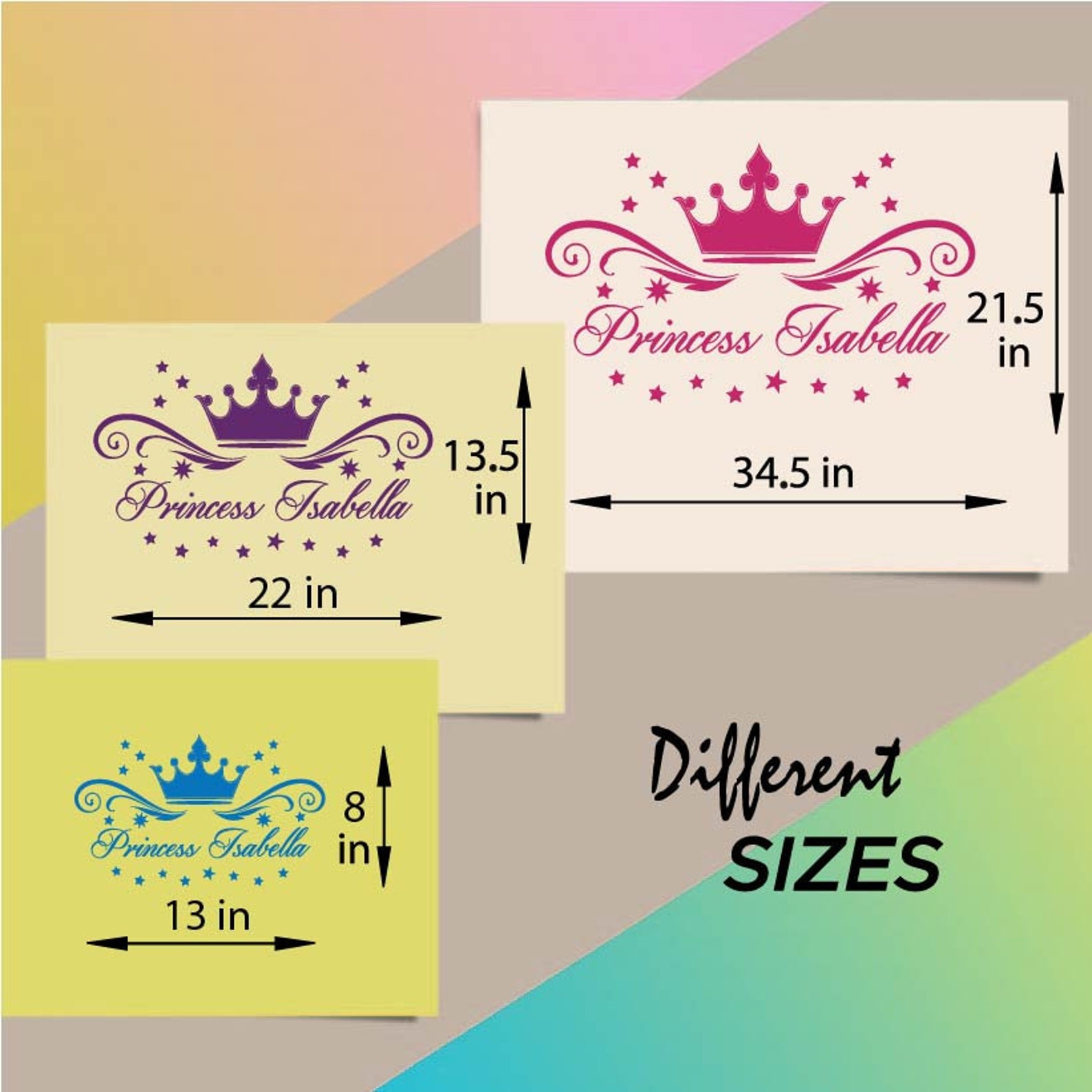 In-style Decals Wall Vinyl Decal Home Decor Art Sticker Princess Crown ...