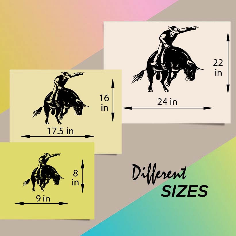 Cool Rodeo Decals In-style Decals Wall Vinyl Decal Home Decor Art Sticker Rodeo Cowboy ...