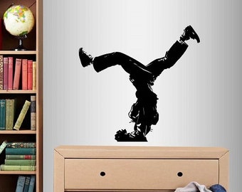 In-Style Decals Wall Vinyl Decal Home Decor Art Sticker Break Dancer Hip Hop Dance Acrobatic Guy Teen Boy Room Removable Mural Design 371