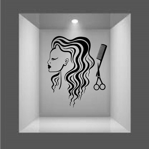 In-style Decals Wall Vinyl Decal Home Decor Art Sticker Hair Salon Girl ...