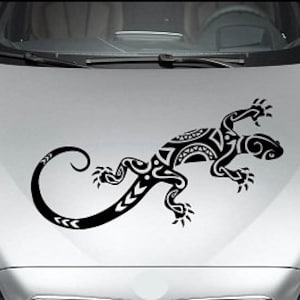 In-Style Decals Vehicle Auto Car Décor Vinyl Decal Art Sticker Lizard Iguana Tribal Removable Design for Hood 1142
