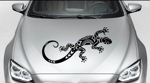 In-Style Decals Vehicle Auto Car Décor Vinyl Decal Art Sticker Lizard Iguana Tribal Removable Design for Hood 1142