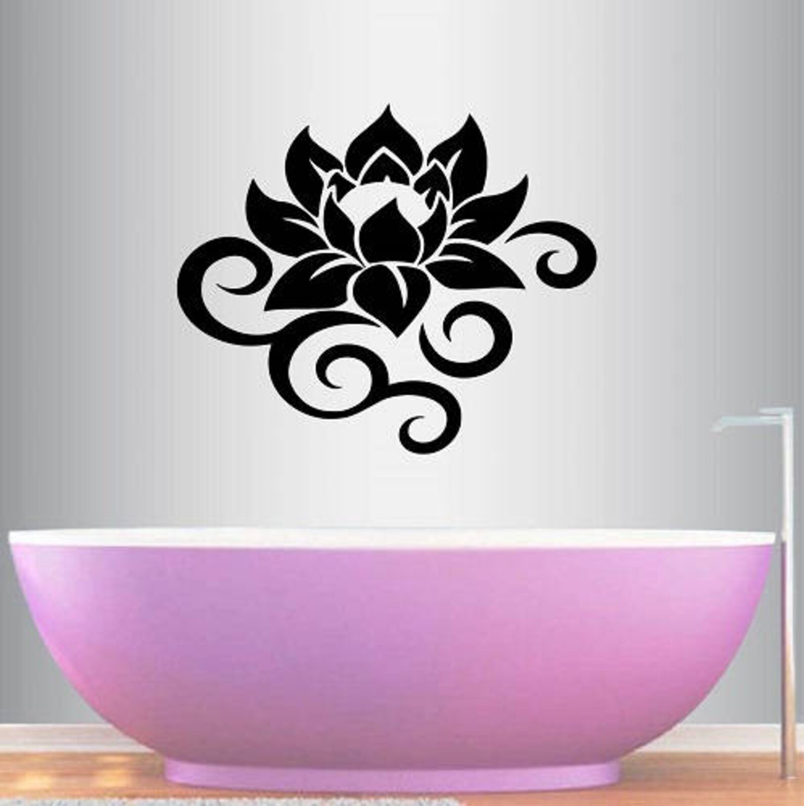 In-style Decals Wall Vinyl Decal Home Decor Art Sticker Lotus Flower ...
