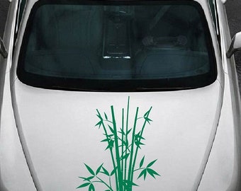 In-Style Decals Vehicle Auto Car Décor Vinyl Decal Art Sticker Bamboo Branches Trees Removable Stylish Design for Hood 1242