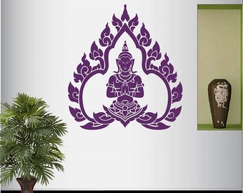 In-Style Decals In-Style Decals Wall Vinyl Decal Home Decor Art Sticker Thai Dancer Meditation Pose Buddha Room Removable Mural Design 477