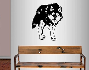 Calcomanías de estilo para pared, calcomanía de vinilo para decoración del hogar, pegatina de arte, lobo, Animal salvaje, depredador, habitación, extraíble, elegante, Mural, diseño único, 419