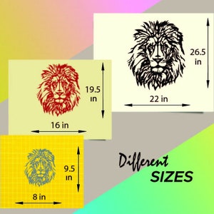 In-style Decals Wall Vinyl Decal Home Decor Art Sticker Lion Head Wild ...