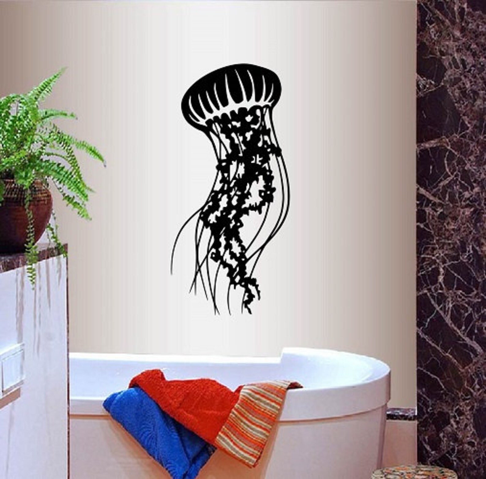 In-style Decals Wall Vinyl Decal Home Decor Art Sticker Jellyfish Sea ...