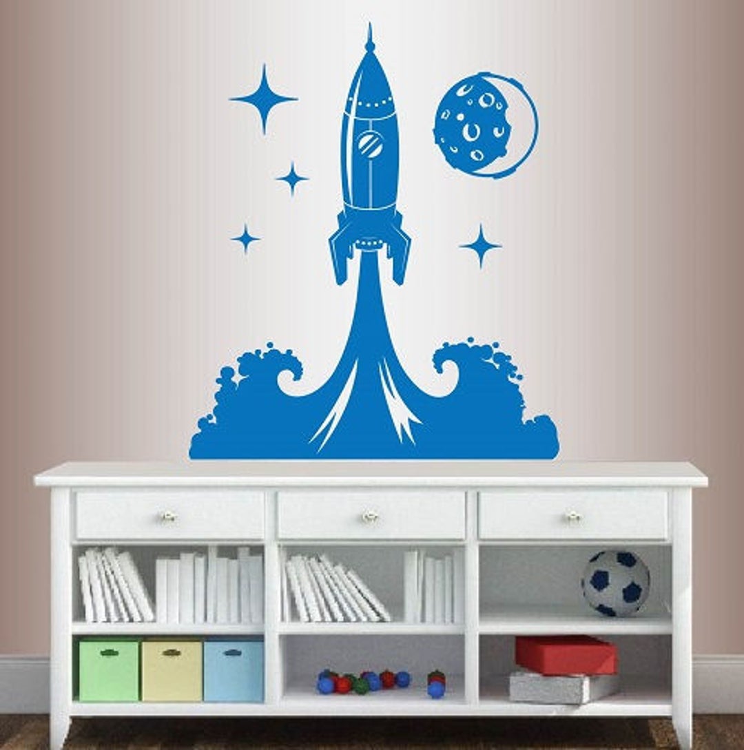 In-style Decals Wall Vinyl Decal Decor Art Sticker Kids Rocket and ...