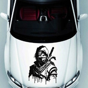 In-Style Decals Vehicle Auto Car Décor Vinyl Decal Art Sticker Anime Ninja Cool Guy Removable Design for Hood 1231
