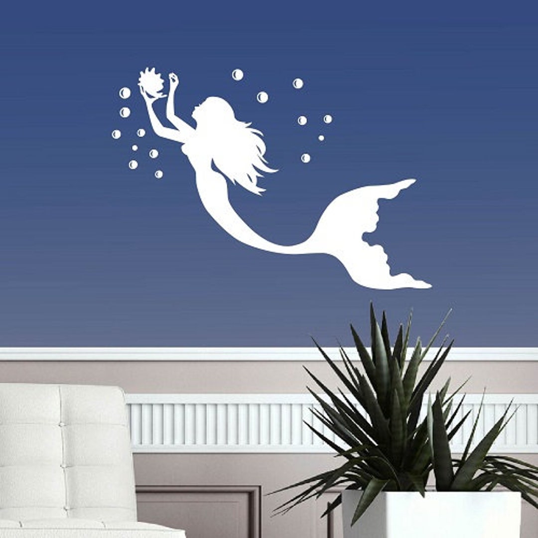 In-style Decals Wall Vinyl Decal Home Decor Art Sticker Mermaid With ...
