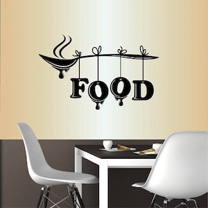 In-Style Decals Wall Vinyl Decal Home Decor Art Sticker Food Word Lettering Sign Spoon Kitchen Restaurant Café Mural Removable Design 1499