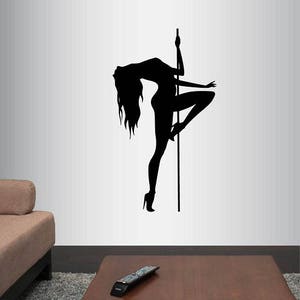 In-Style Decals Wall Vinyl Decal Home Decor Art Sticker Sexy Pole Dancer Striptease Dance Stripper Girl Woman Mural Design 1891