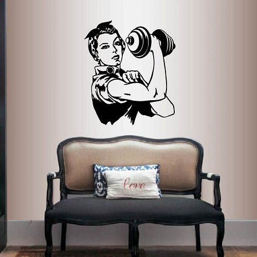 Wall Vinyl Decal Home Decor Art Sticker Retro Woman Girl - Decorative Decals For Home
