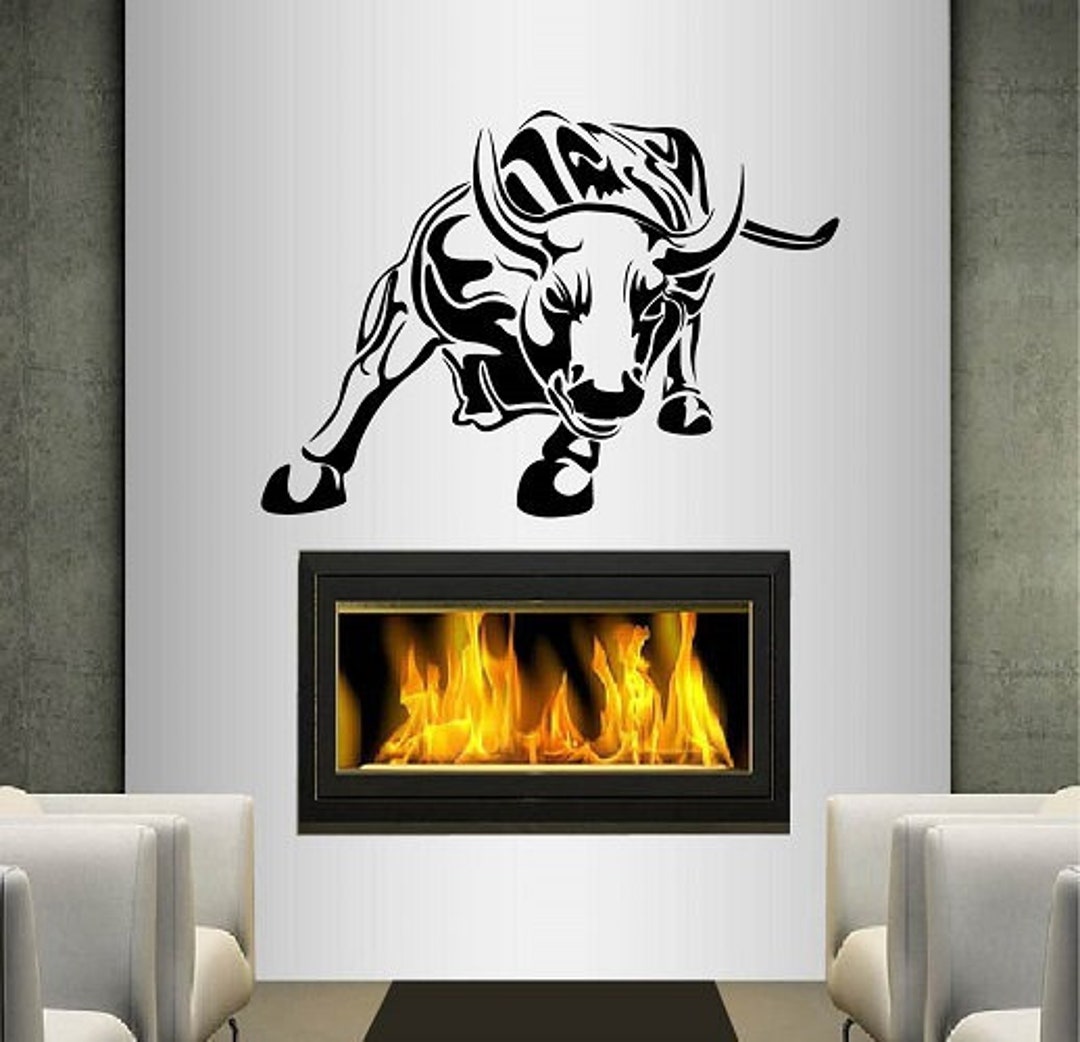 In-style Decals Wall Vinyl Decal Home Decor Art Sticker Bull Cattle ...