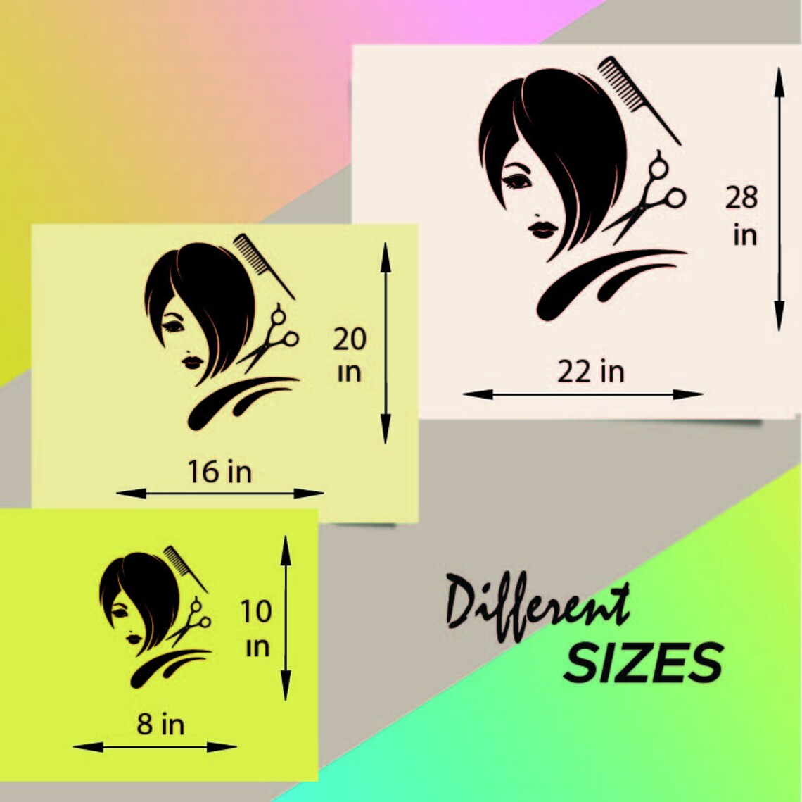 In-style Decals Wall Vinyl Decal Home Decor Art Sticker Hair Salon Girl ...