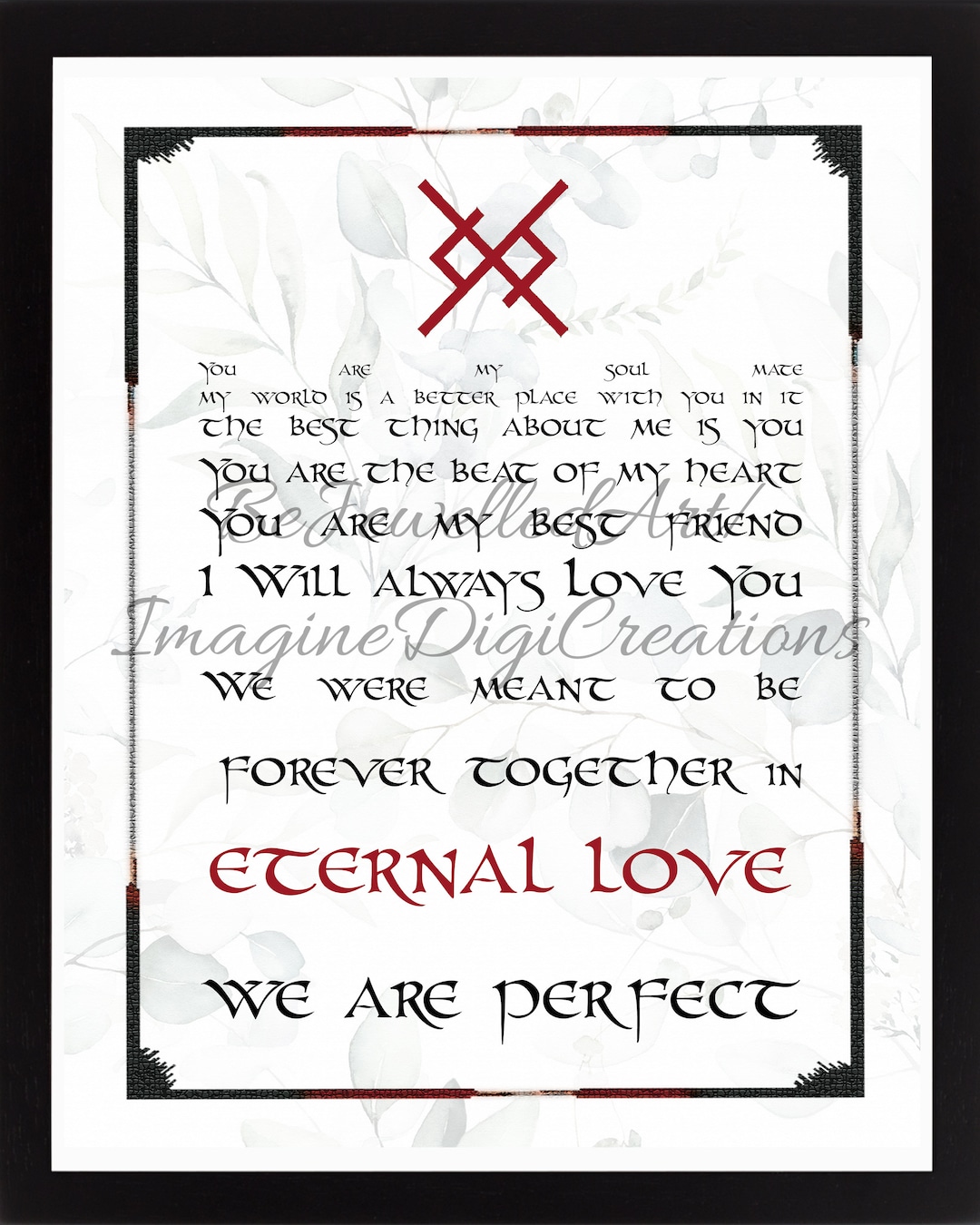 Viking Love, Digital Print, Viking, Celtic, Birthday Gift, Love Digital