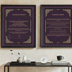 Handfasting Gift, Certificate, Vows, Celebration, Wedding Gift,Engagement, Newlyweds,Blessing,Couple,Instant Download,Printable,Digital File